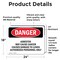 Signmission Contains Asbestos Fibers Danger Sign, Vinyl Decal, 24in W x 18in L, 2PK OS-2PACK-DS-D-1824-L-2050 - alternate 2